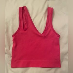 Pink athletic tank top